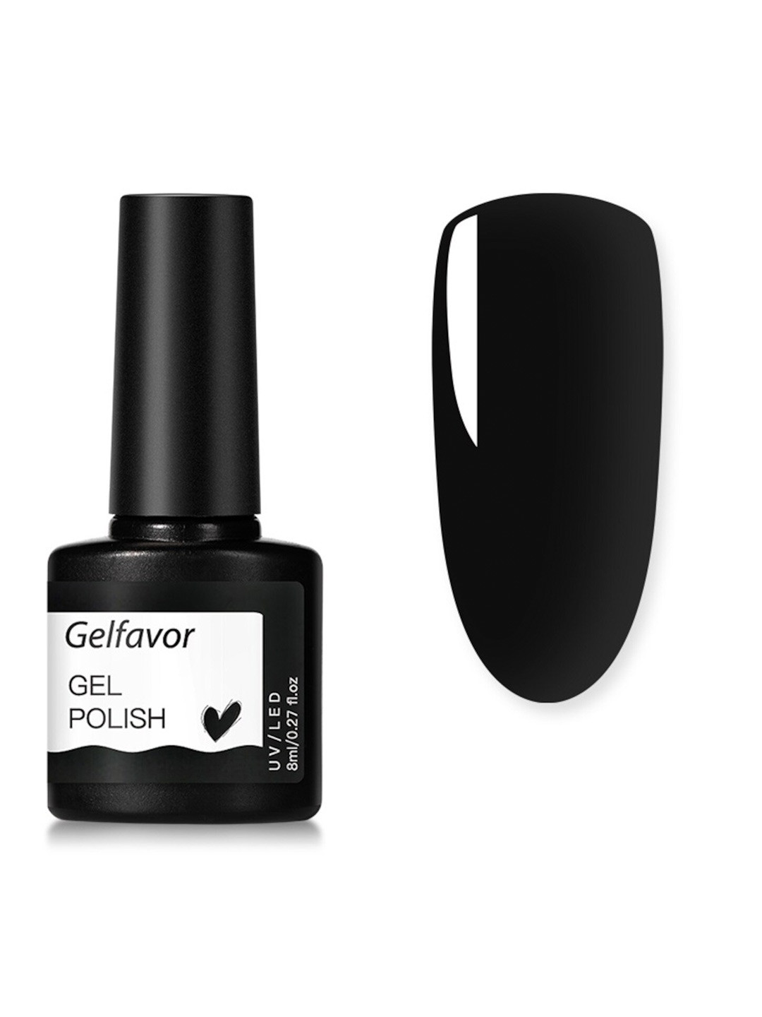 Gelfavor Black Soak-Off Hybrid Gel Nail Polish G018 8 ml