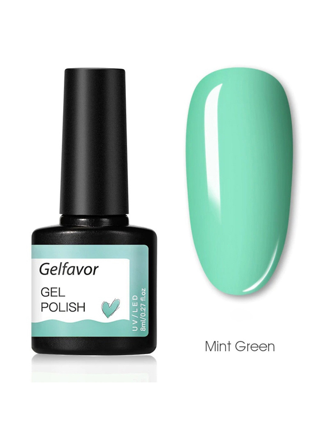 Gelfavor Summer Hybrid UV&LED Odorless Long-Lasting Gel Nail Polish - Mint Green G034