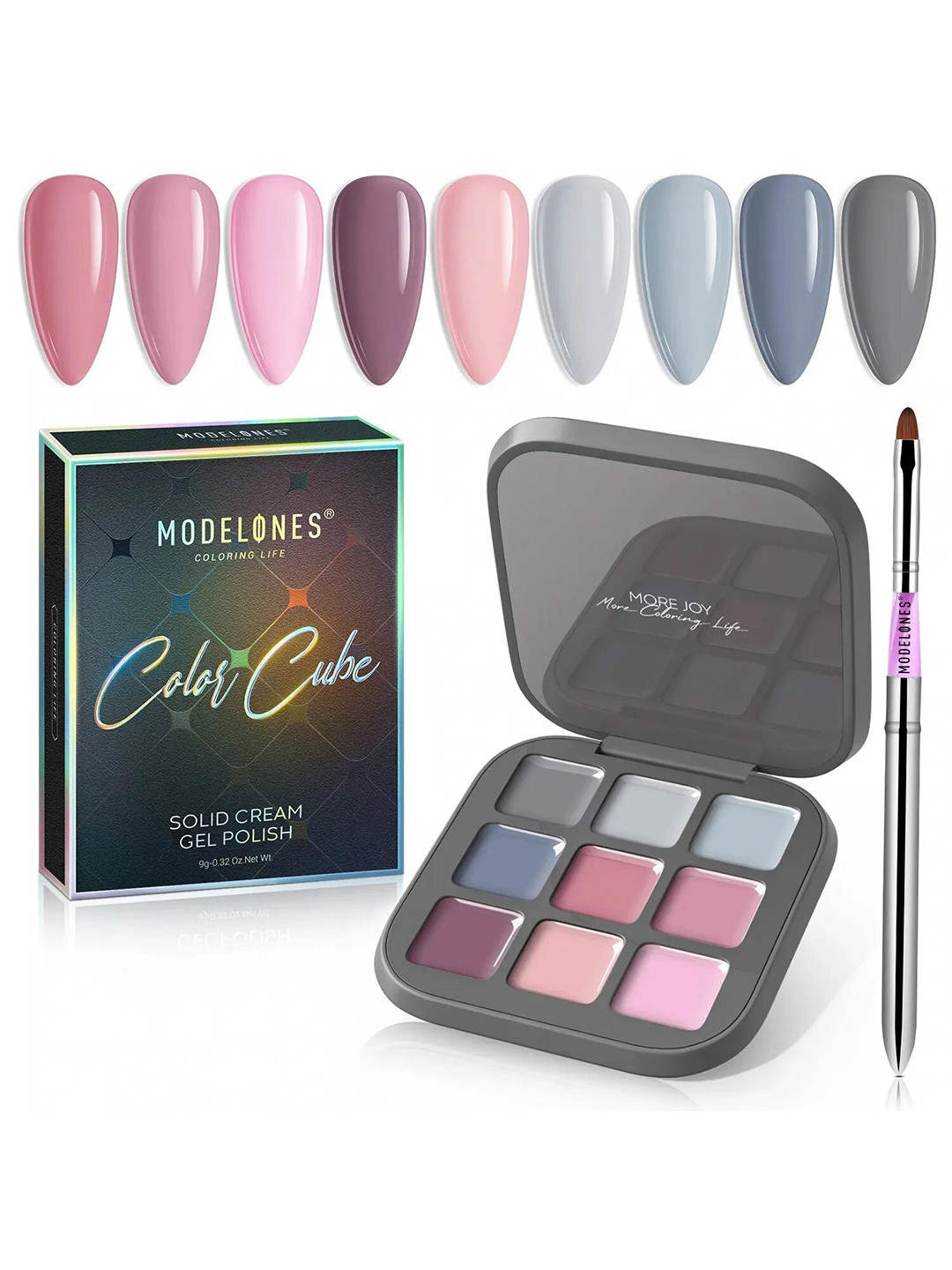 Modelones Creamy Squid Ink Pasta 9 Shade in 1 Palette  10 ml