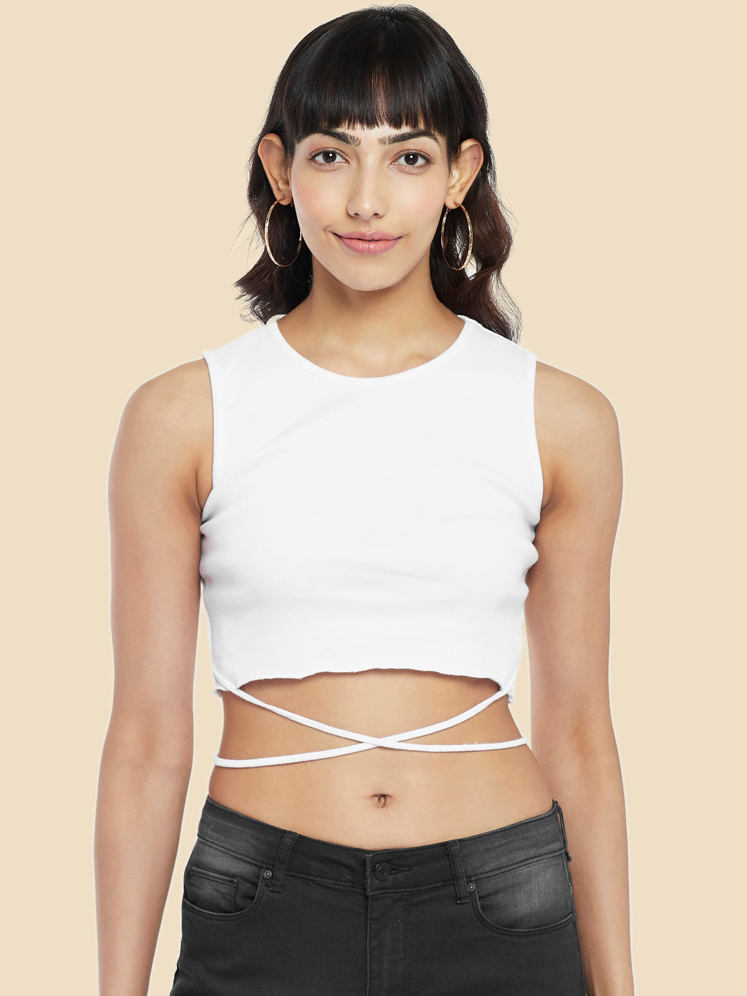 People White Crop Top