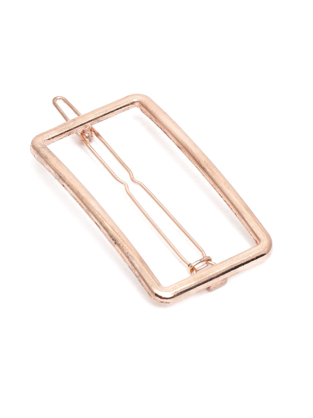 I Jewels Rose Gold-Toned Rectangle Shaped Hair Pin