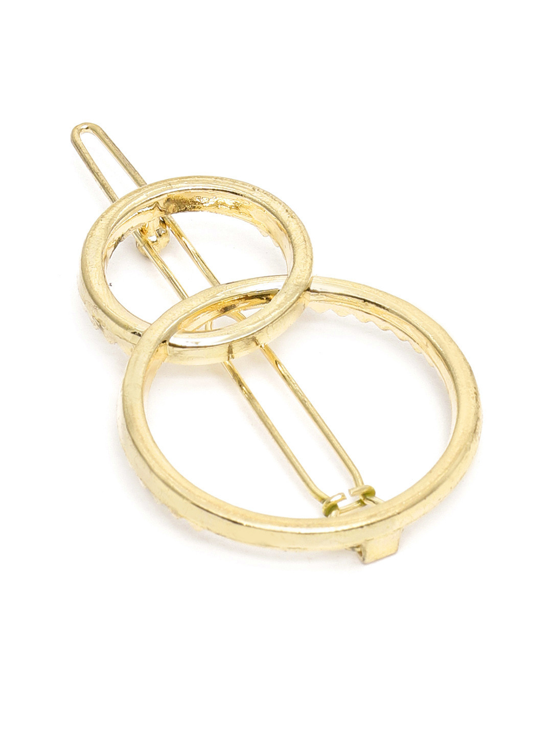 I Jewels Gold-Toned Circular Hair Pin