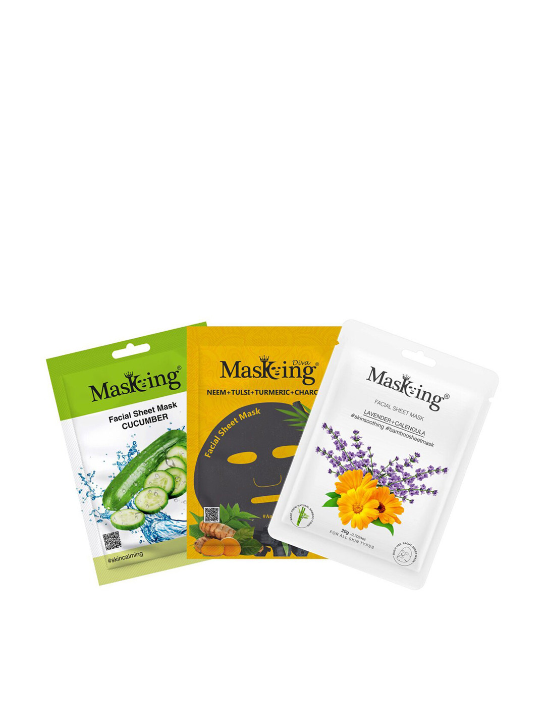 MasKing Set of 3 Cruelty Free Facial Sheet Mask - 65 g