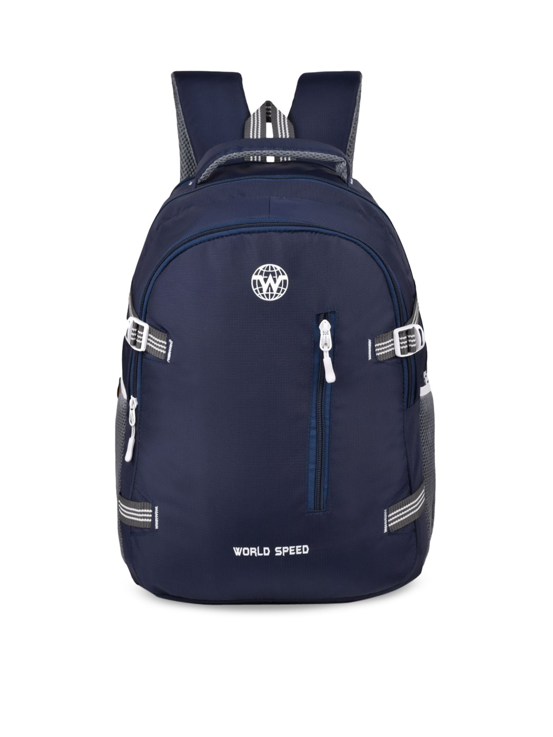 WORLD SPEED Unisex Blue Backpacks