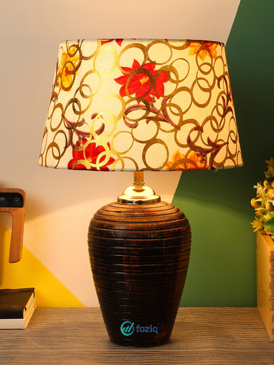 foziq Brown Terracotta Contemporary Table Lamp