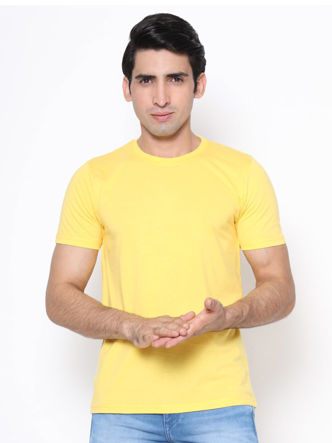 TEEMOODS Men Yellow & lemon zest T-shirt