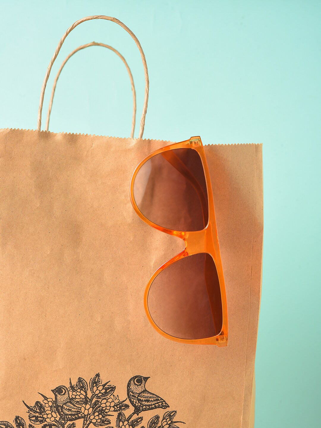 HAUTE SAUCE  Women Orange Lens & Orange Wayfarer Sunglasses with Polarised and UV Protected