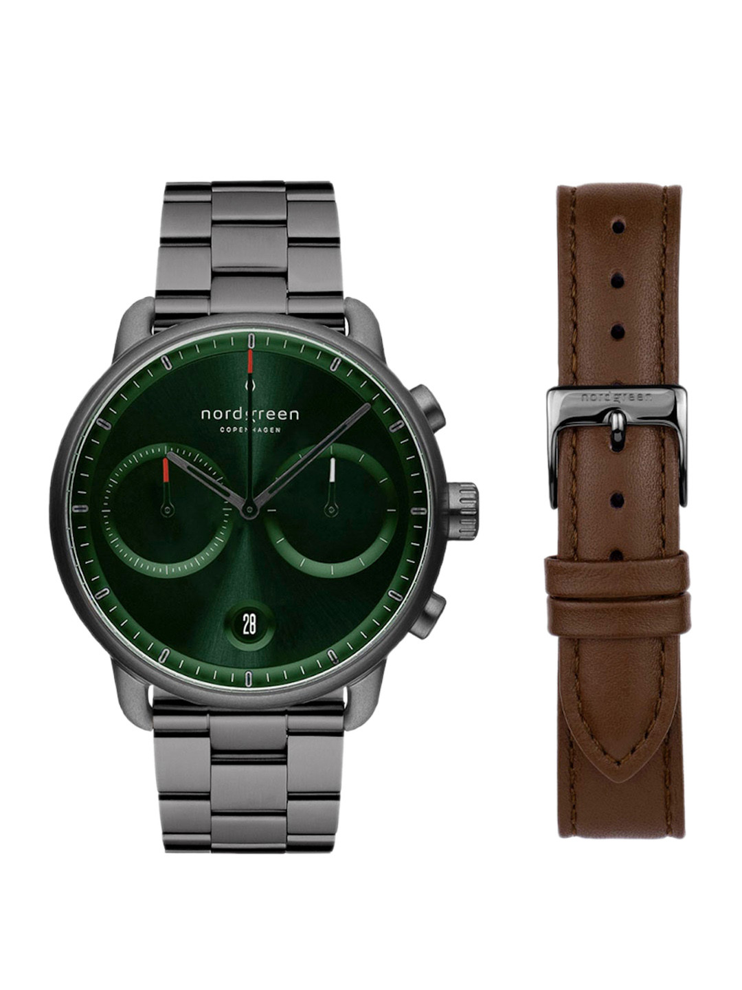 Nordgreen Men Dial & Stainless Steel Bracelet Style Straps Analogue Watch PI42GM3LGUGSLEBR
