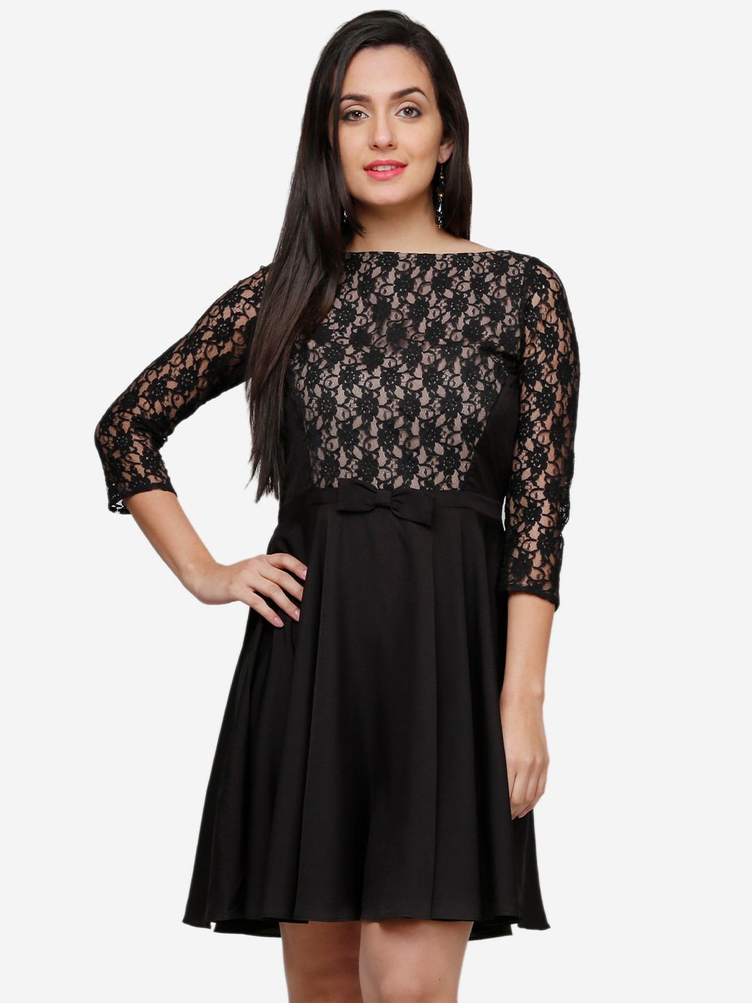 V&M Black & rich black Crepe Dress