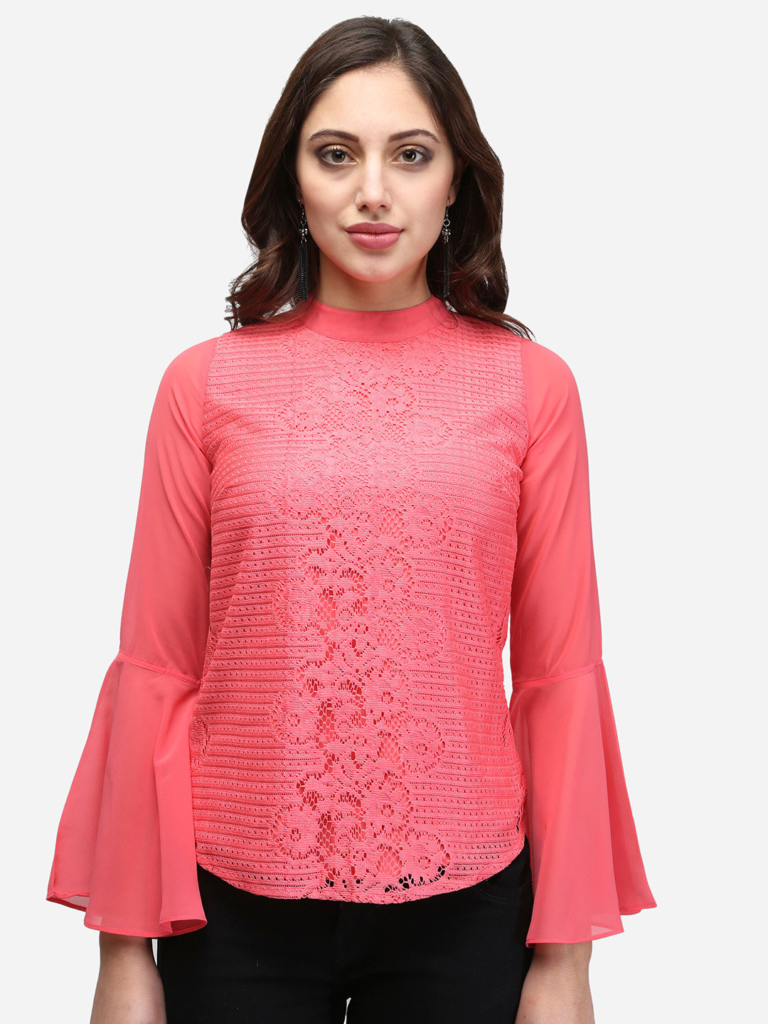 V&M Pink & pink lemonade Crepe Top