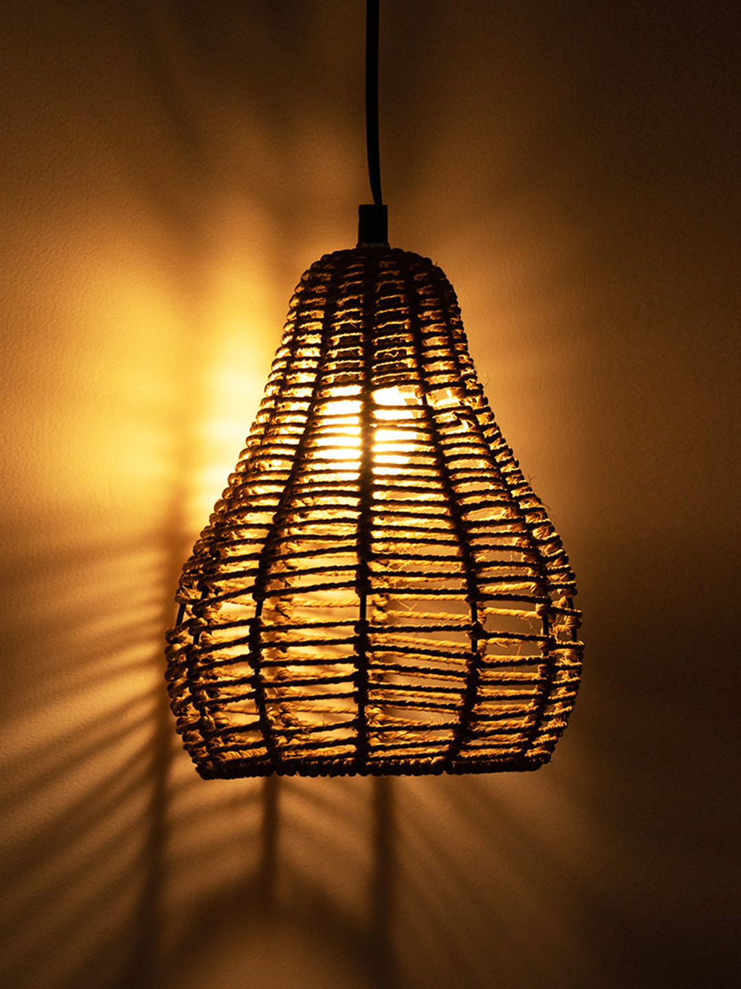 ExclusiveLane Brown Conical Hanging Pendant Hanging Pendant Ceiling Lamps