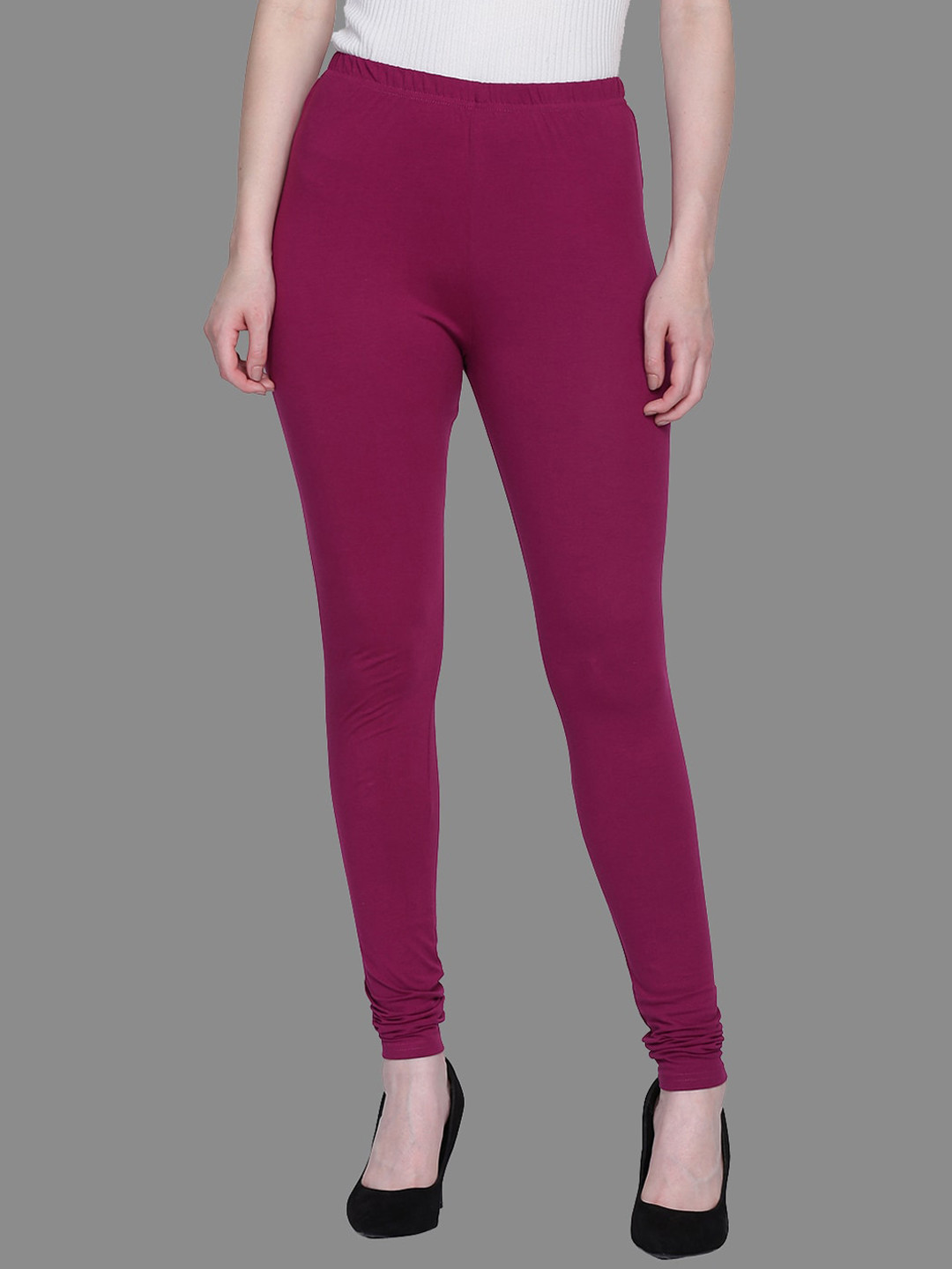 SPIFFY Women Purple Solid Churidar