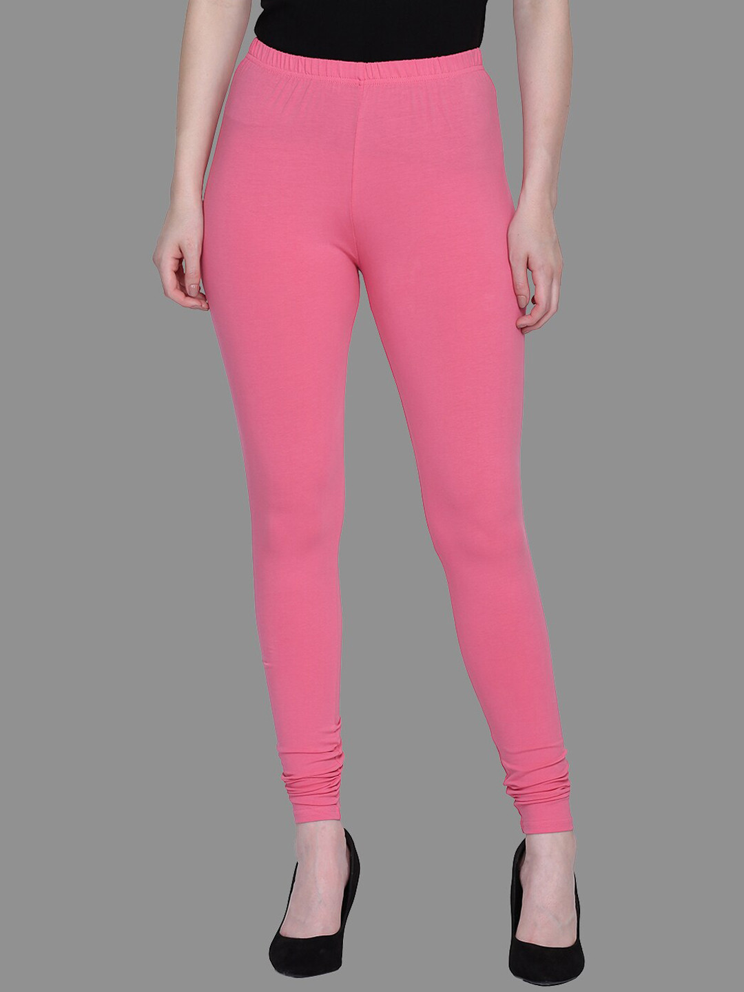 SPIFFY Women Pink Solid Churidar