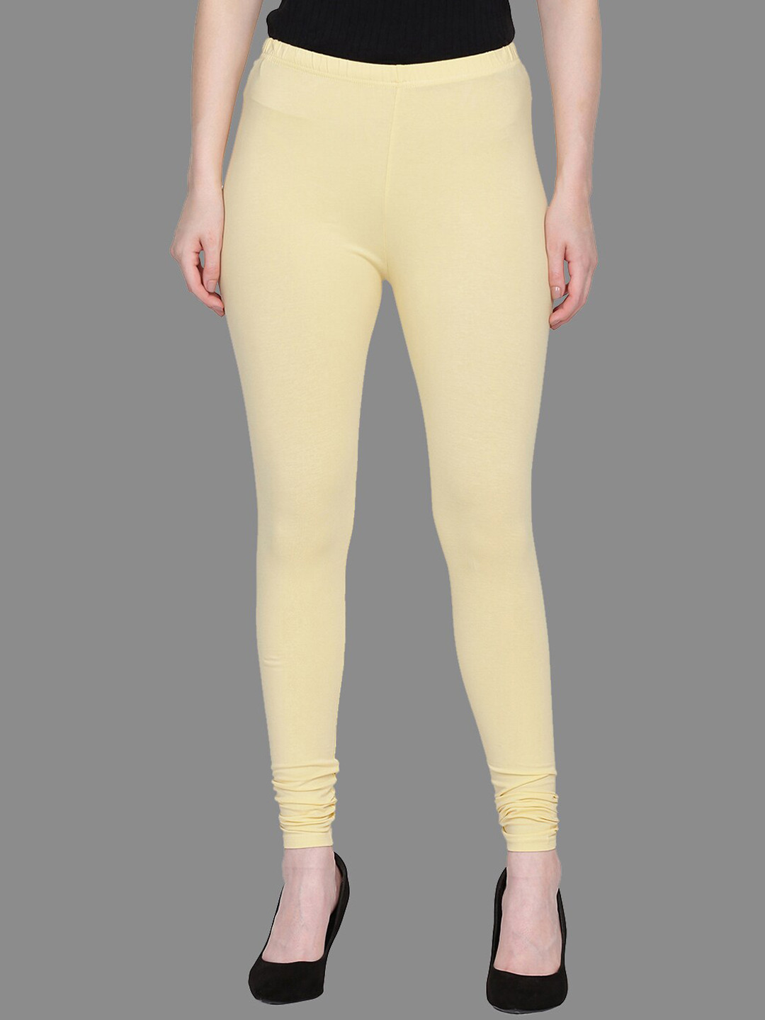 SPIFFY Women Yellow Solid Churidar
