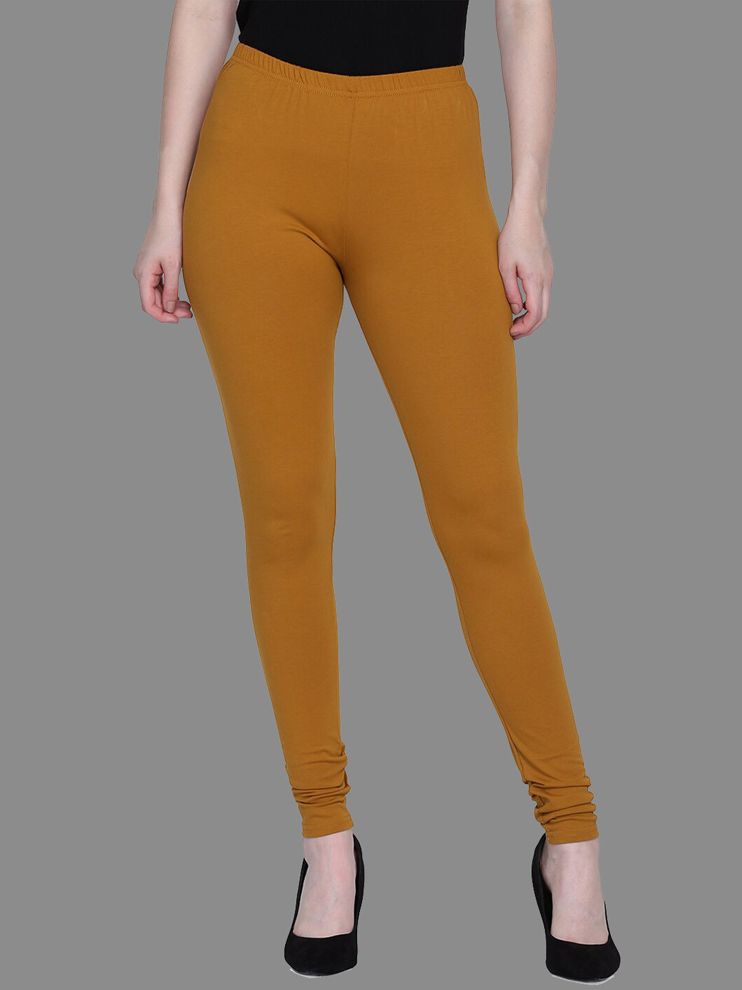 SPIFFY Mustard Yellow Churidar Leggings