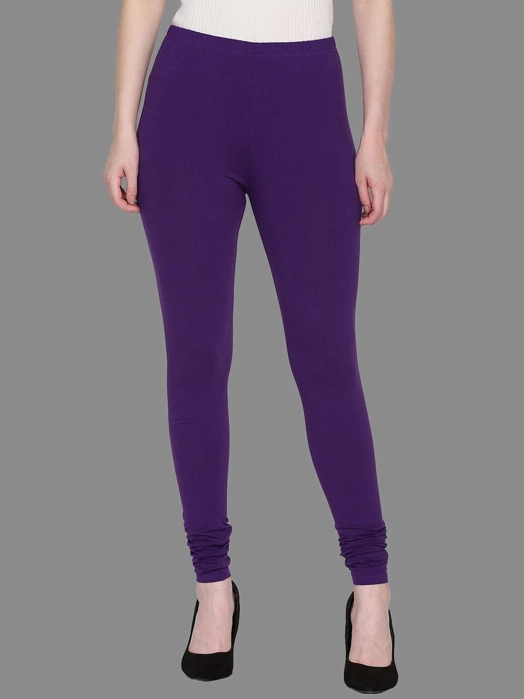 SPIFFY Women Purple Solid Churidar
