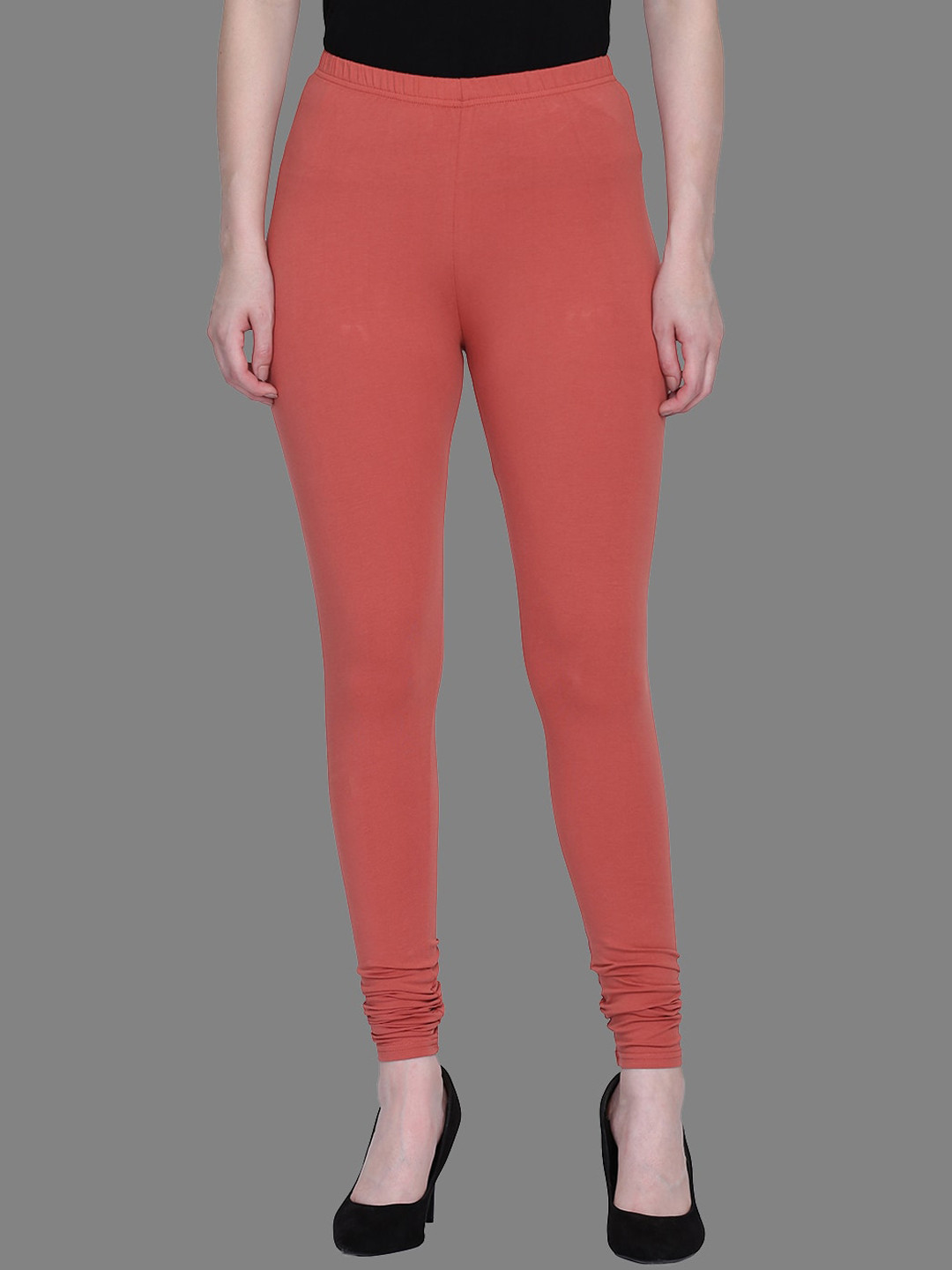 SPIFFY Women Rust Solid Churidar