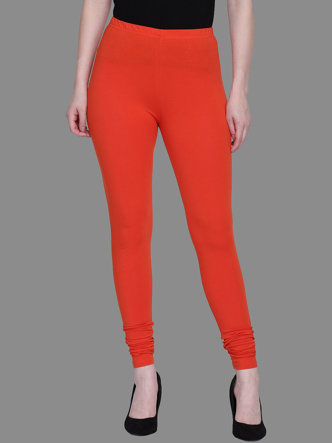 SPIFFY Women Orange Solid Churdiar
