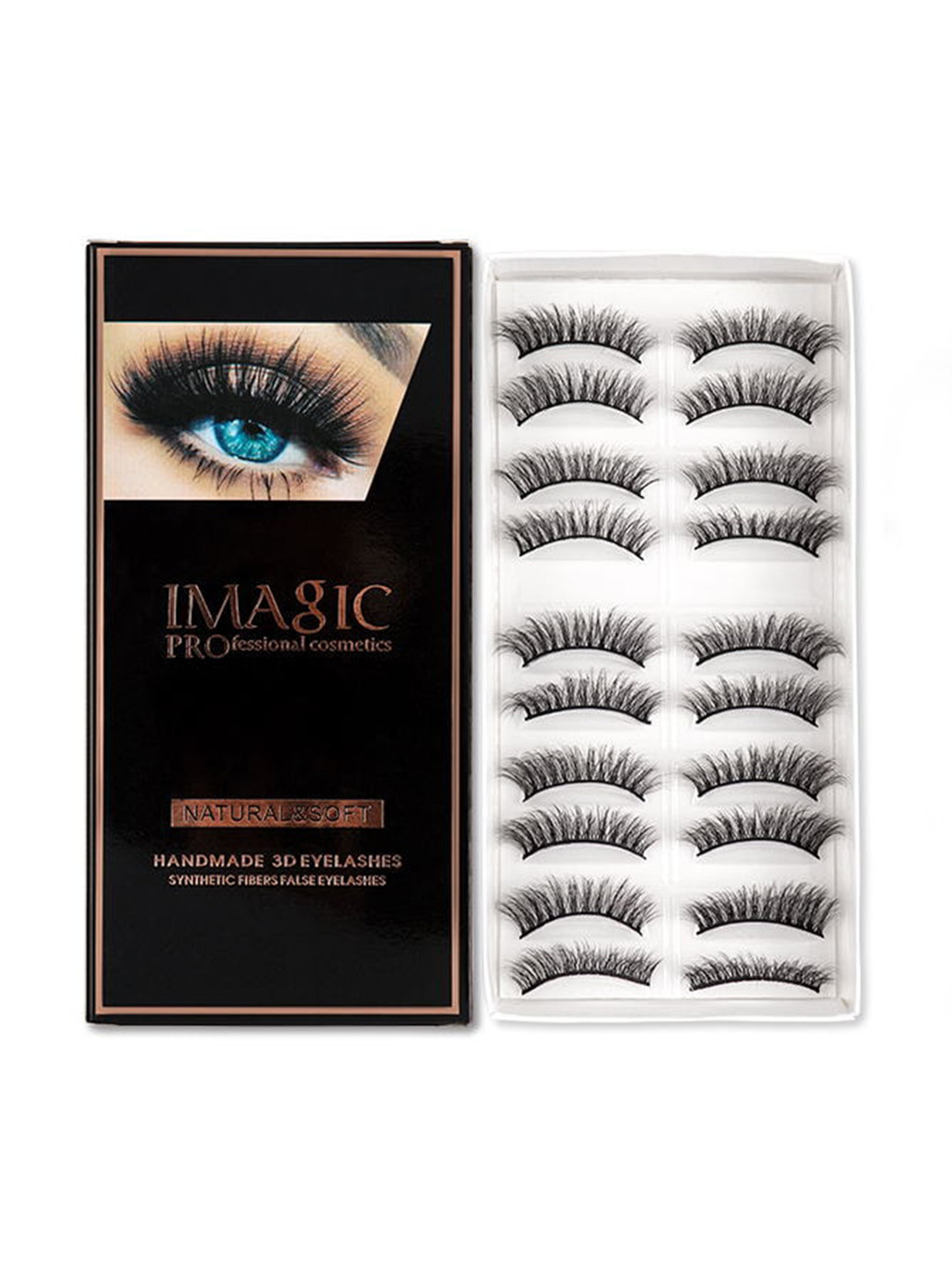 IMAGIC Black Professional 3 D Fake Eyelashes Kit - L04