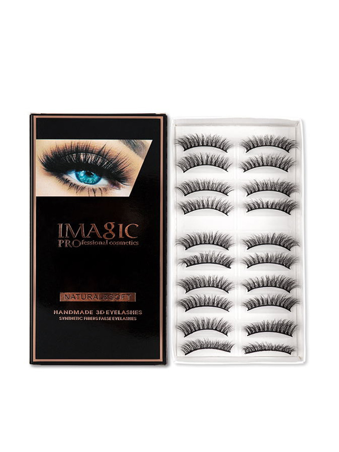 IMAGIC Black Professional 3 D Fake Eyelashes Kit - L01