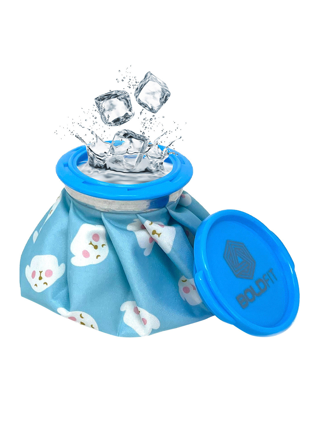 BOLDFIT Unisex Blue Printed Ice Bag