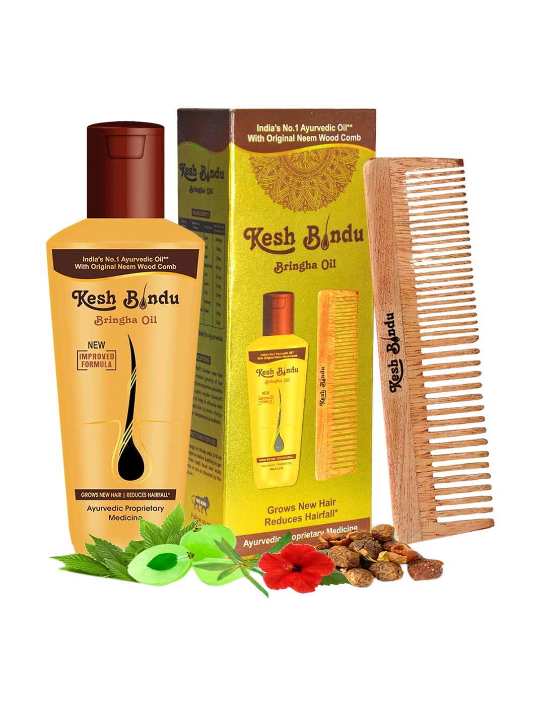 KeshBindu Brown Bringha Hair Oil