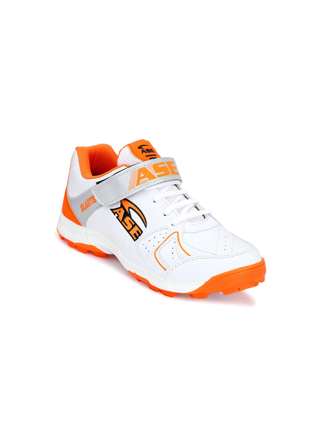 ASE Men Orange Cricket Non-Marking Shoes