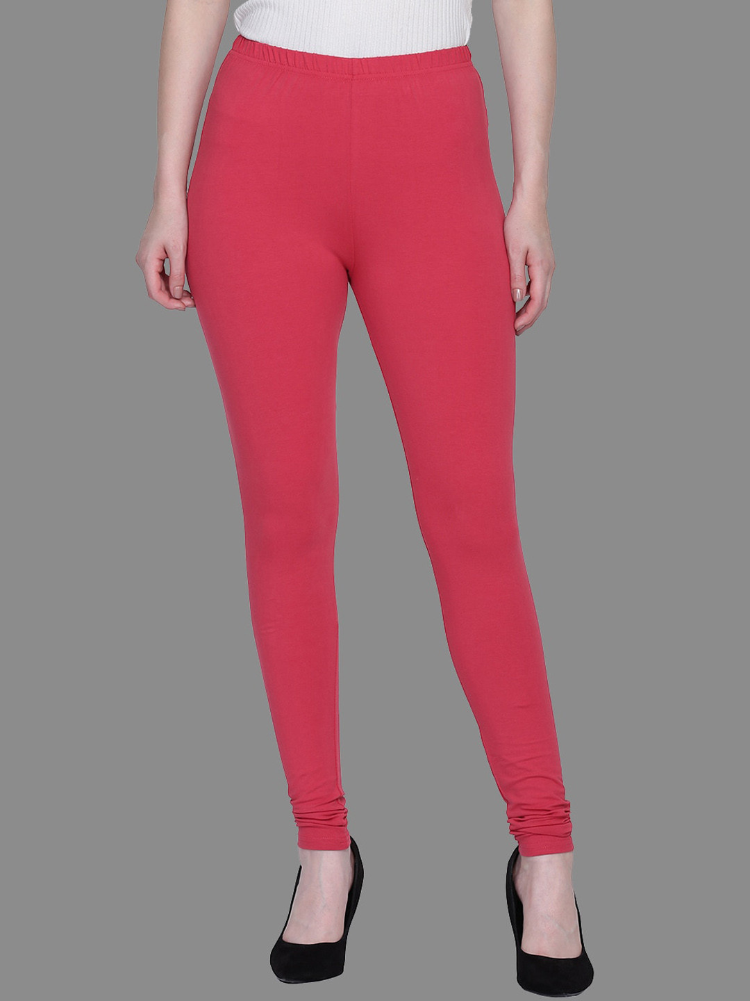 SPIFFY Women + Size Pink Slim Fit Solid Churidar