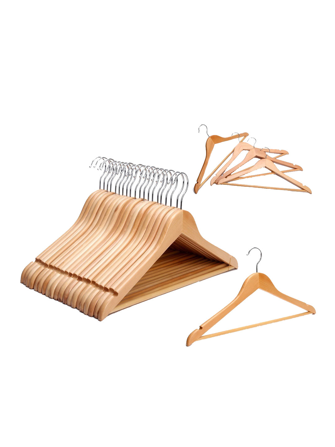 ASH AND ROH Set Of 12  Beige Solid Hanger