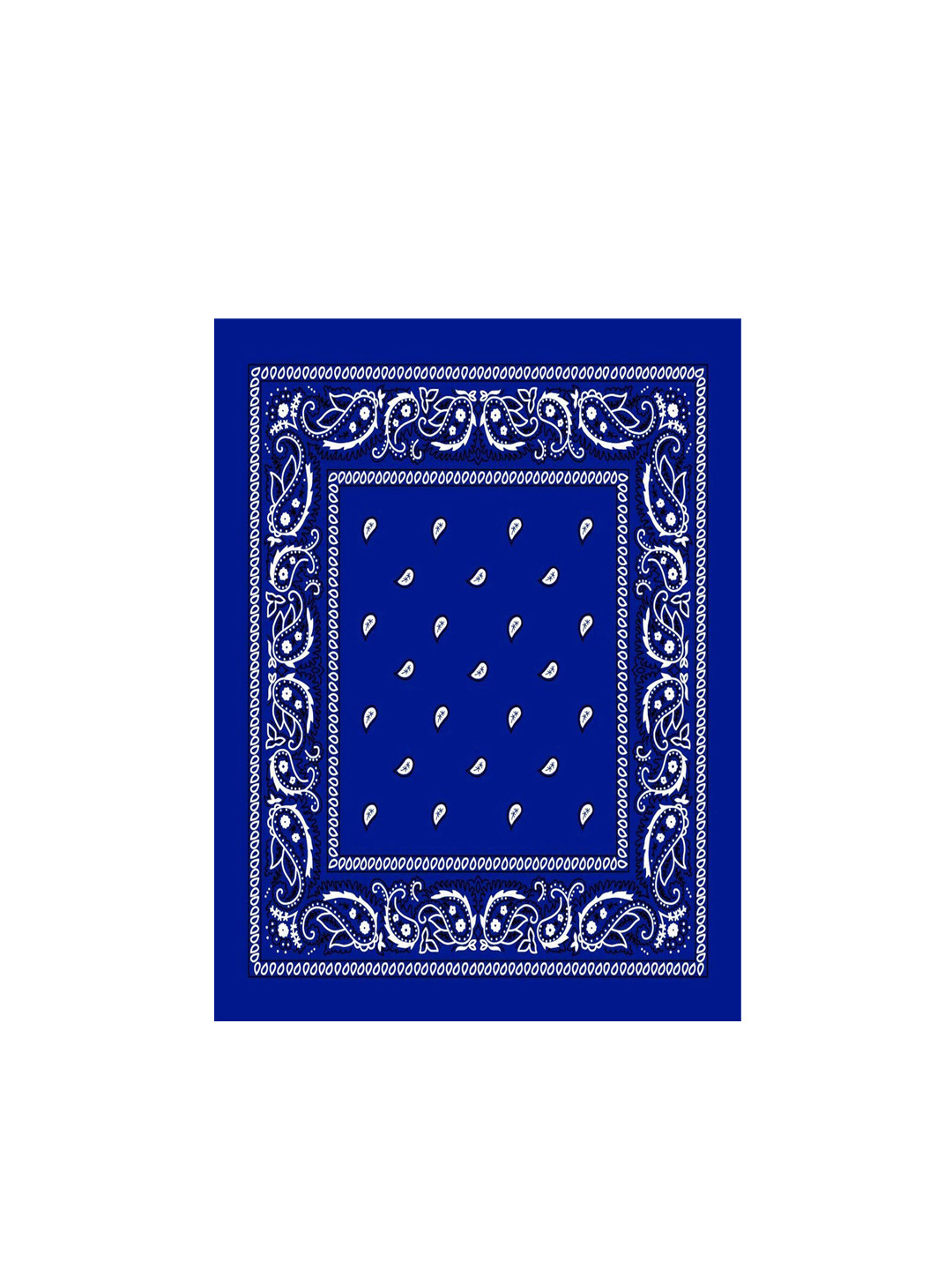 Aadikart Blue & White Printed Cotton Bandana