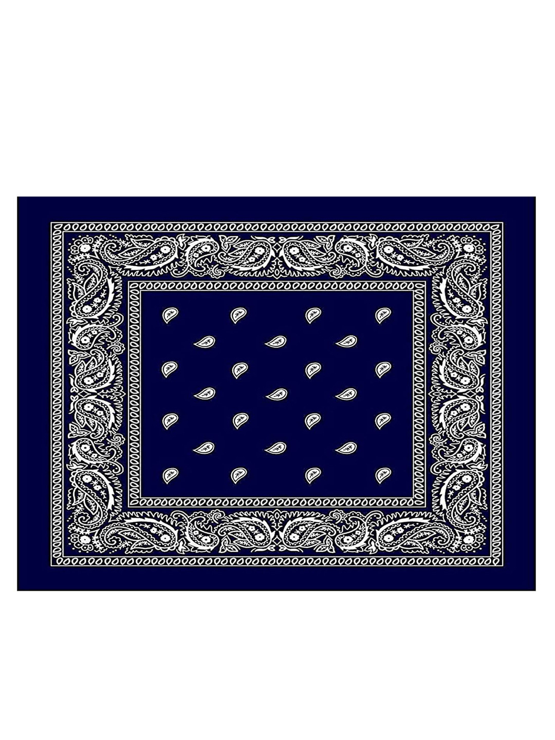 Aadikart Navy Blue Printed Cotton Bandanas