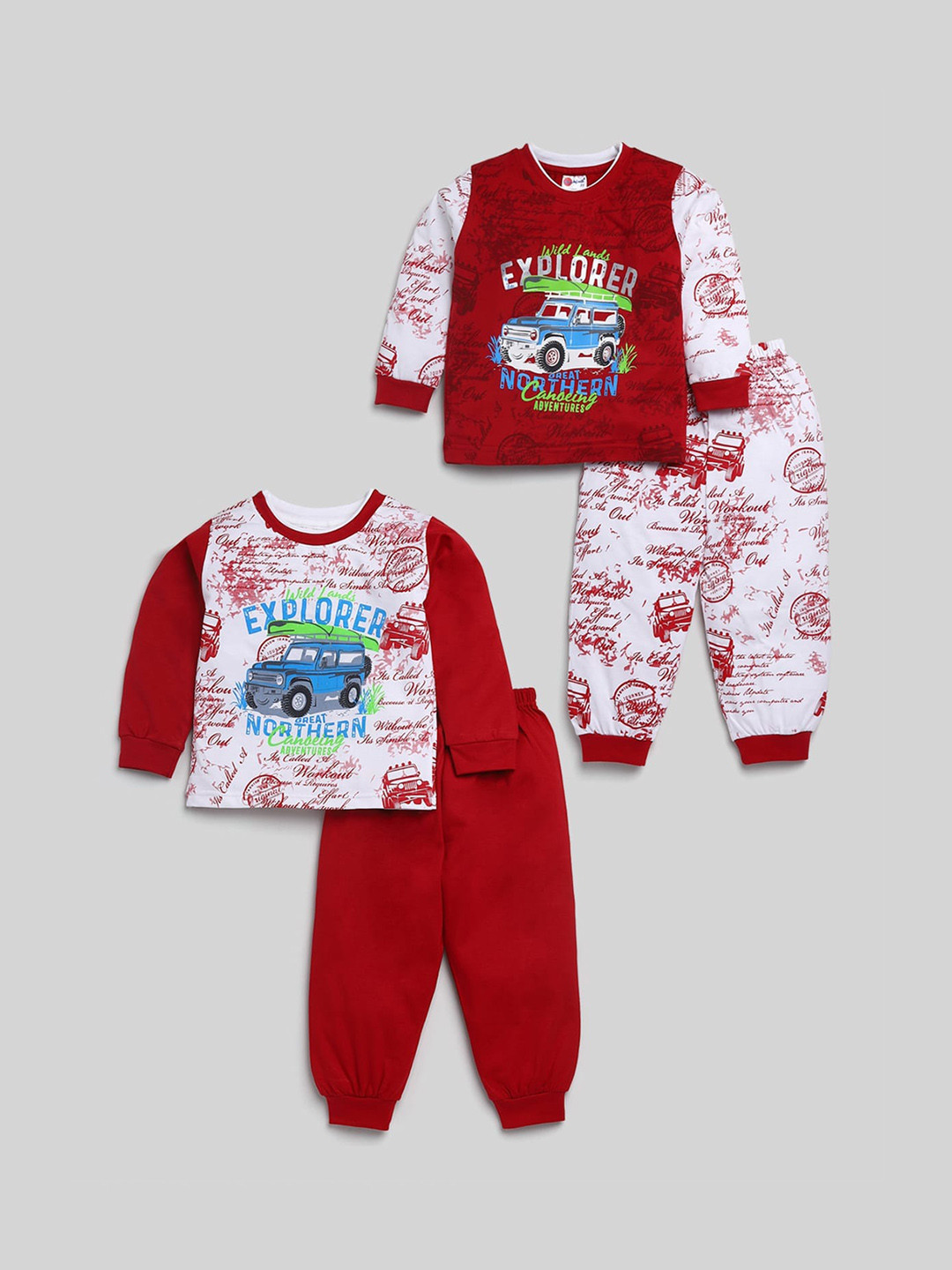 Mars Infiniti Boys Maroon Clothing Set