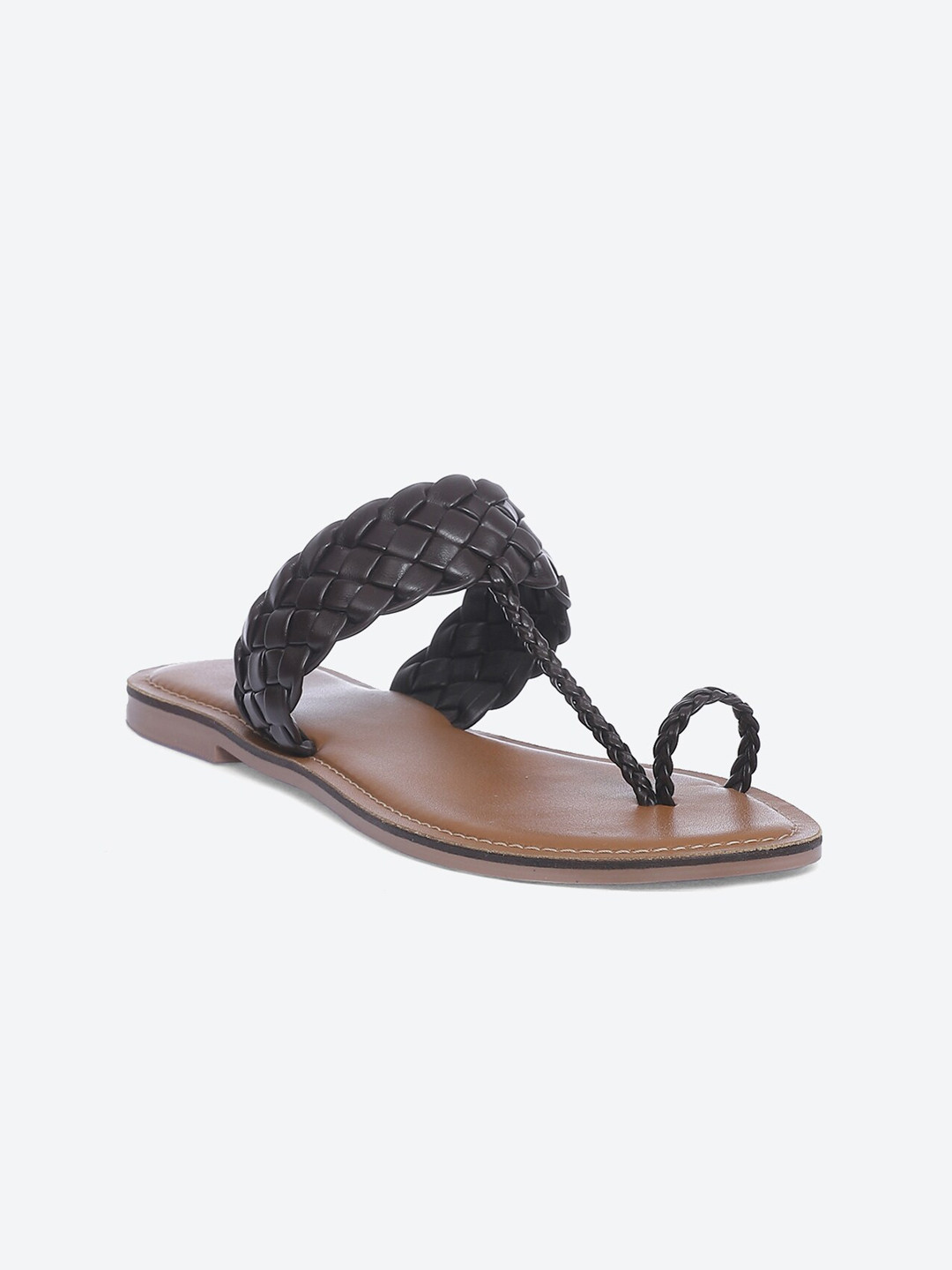 Biba Women Tan One Toe Flats