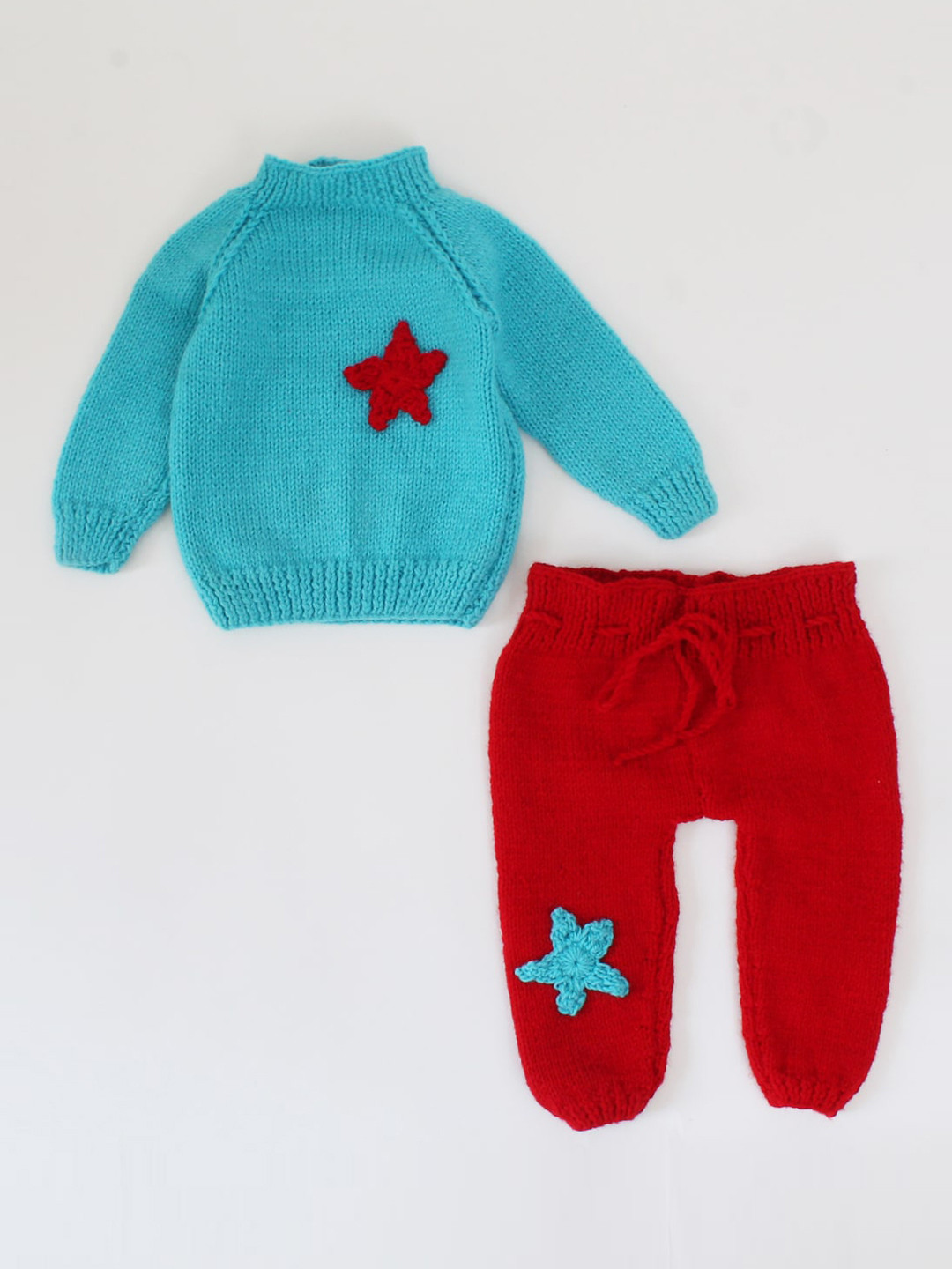 Woonie Unisex Kids Red Clothing Set