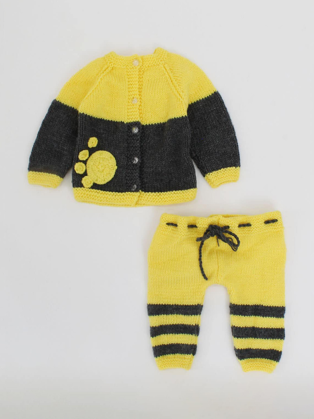 Woonie Unisex Kids Black Clothing Set