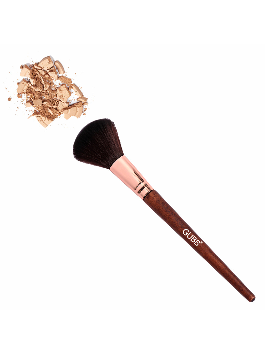 GUBB Cruelty-Free Soft Makeup Blush Powder Brush - Brown