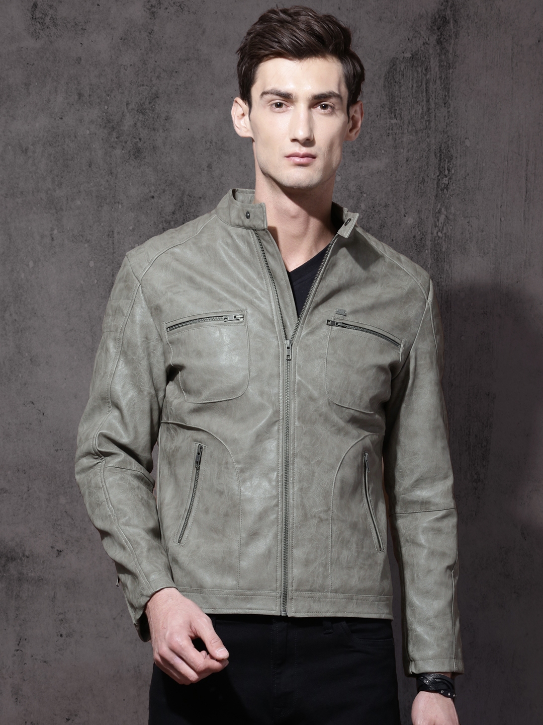 grey colour jacket mens