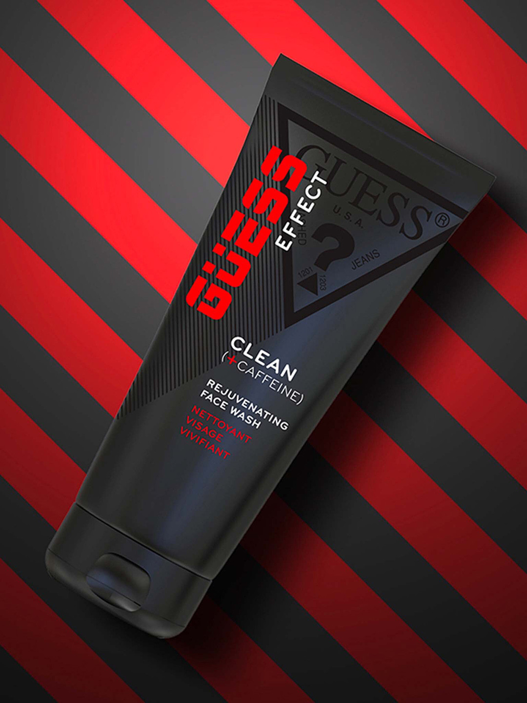 GUESS Men Grooming Effect Clean + Caffeine Rejuvenating Face Wash - 200ml