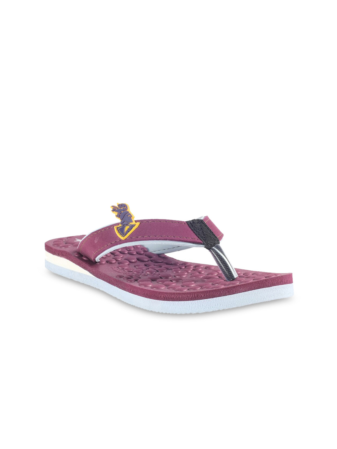 Khadims Women Magenta Rubber Thong Flip-Flops