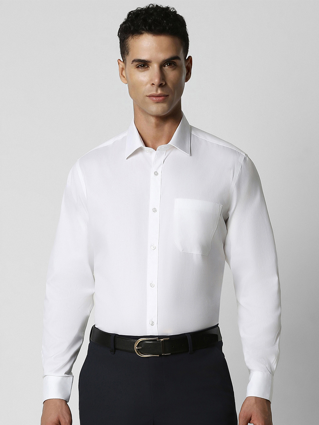 Van Heusen Men White Formal Shirt