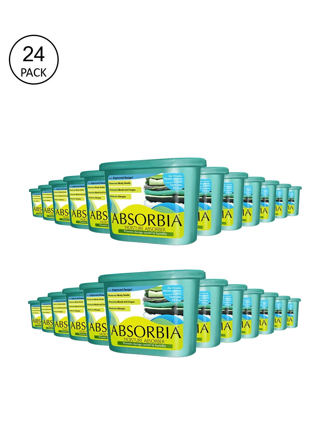 Absorbia Pack of 24 White Moisture Absorber Dehumidifer Boxes -600ml