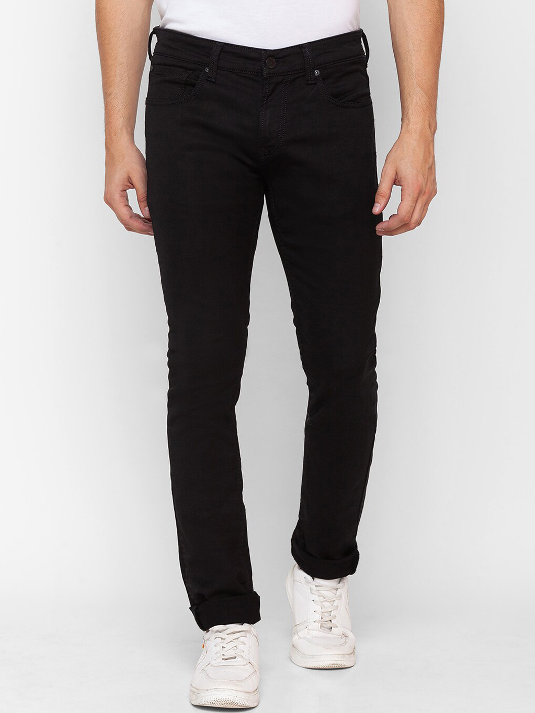 SPYKAR Men Black Slim Fit Low-Rise Jeans