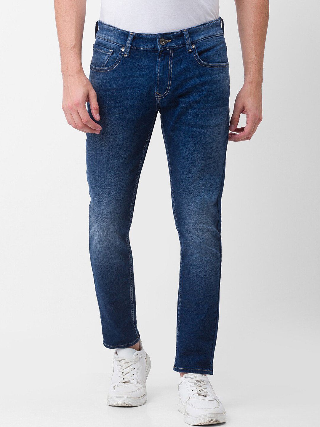 SPYKAR Men Blue Kano Slim Fit Heavy Fade Jeans