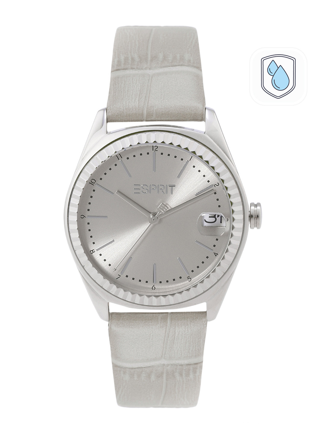ESPRIT Women Grey Dial & Leather Straps Charlie Analogue Watch ES1L383L0065