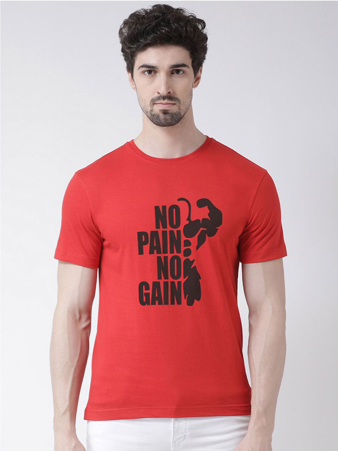 Friskers Men Red & desire Typography Printed Applique T-shirt