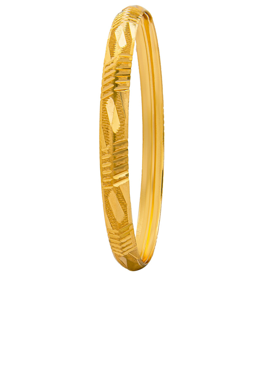 bodha Men Gold Plated Slim Classic Kada- 6mm