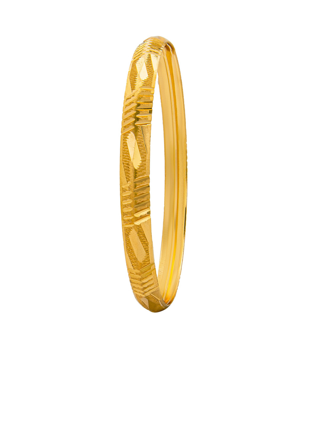 bodha Men Gold Plated Slim Classic Kada- 6mm