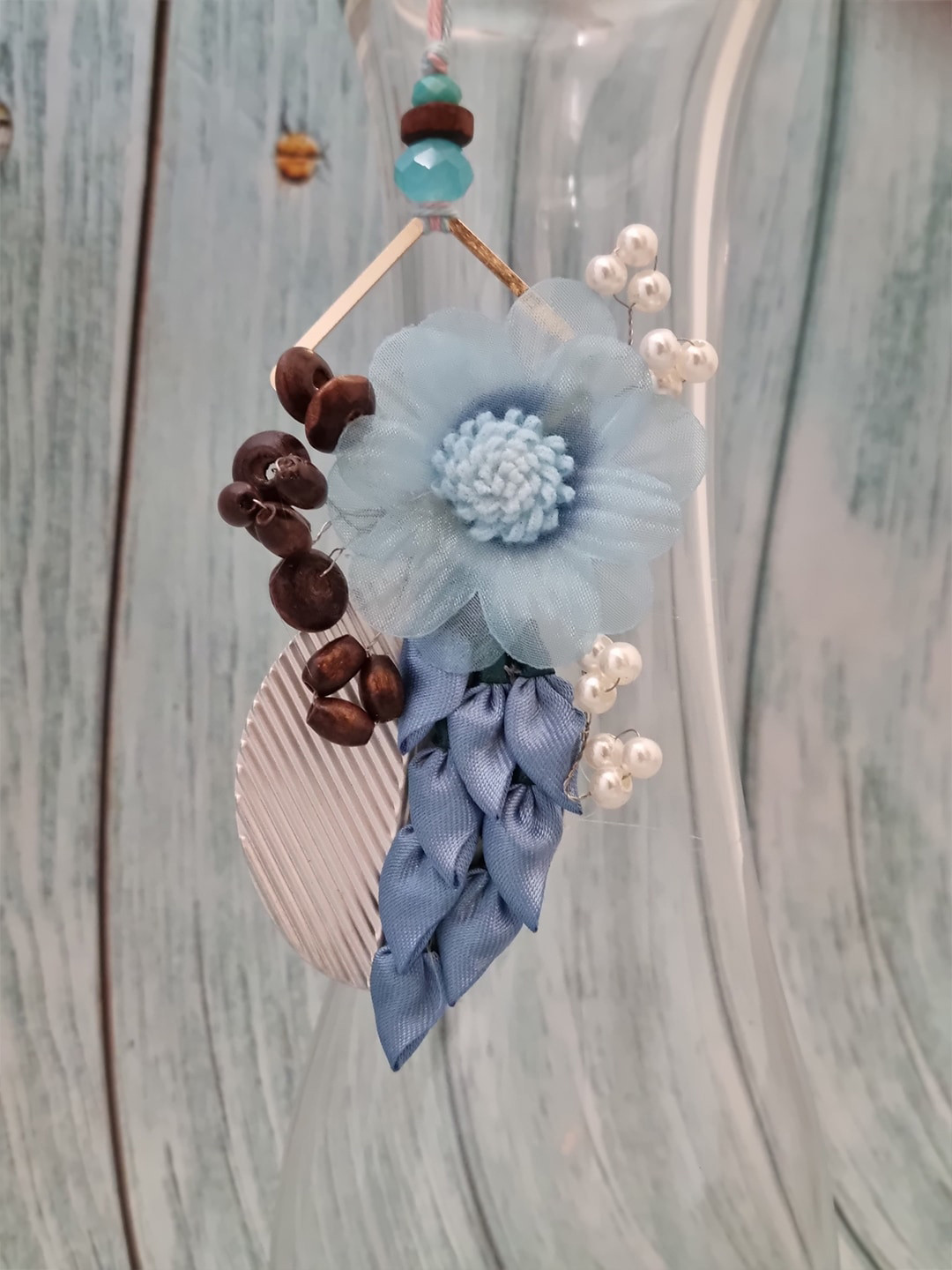 eCraftIndia Multicolored Floral Designer Bhaiya Bhabhi Rakhi Set