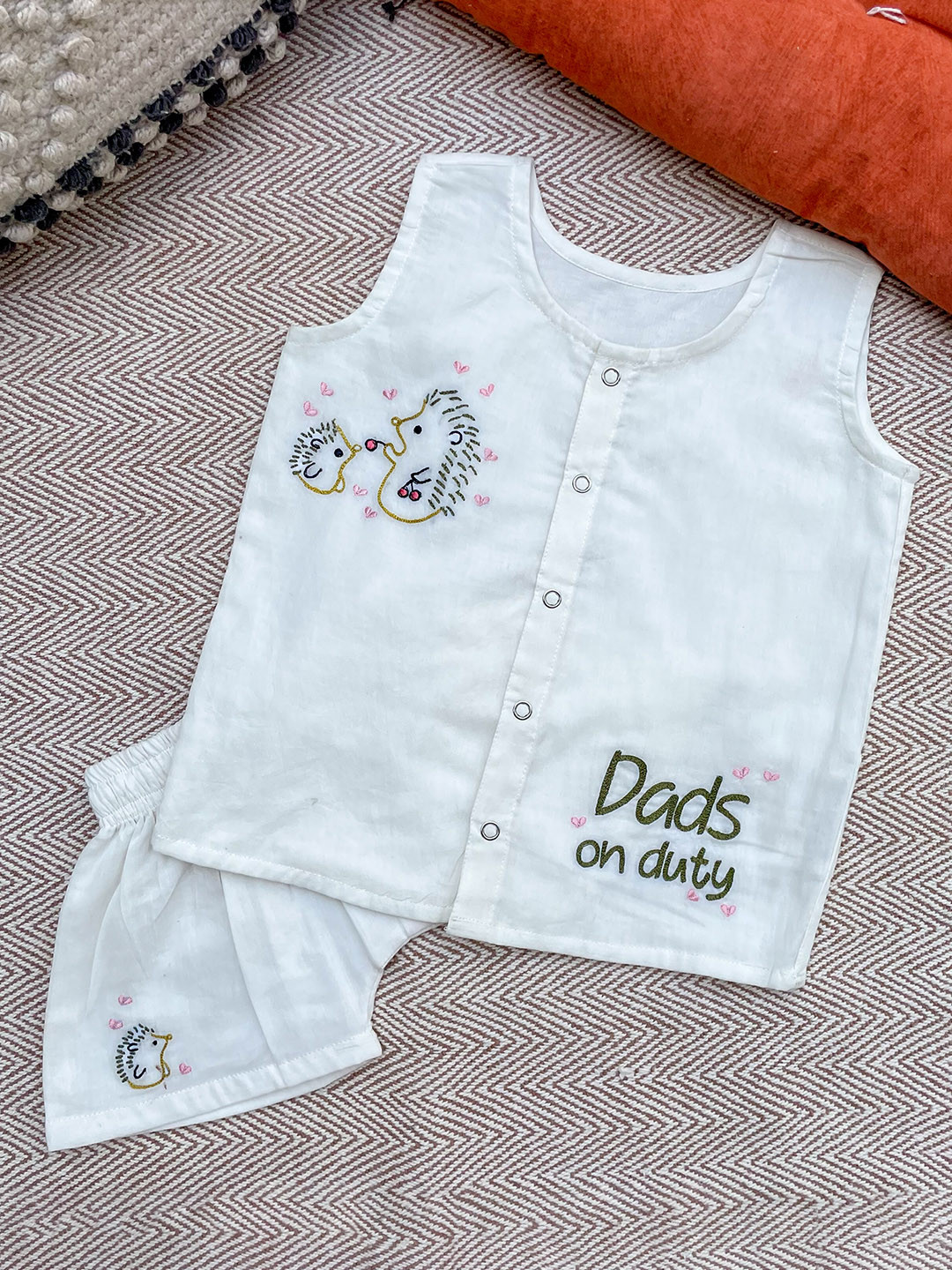 Bhaakur Unisex Kids White Jhablas