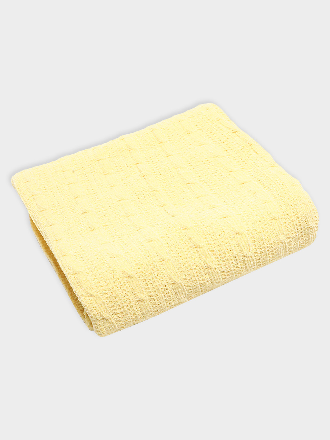 MiArcus Knitted Chenille Warm Blanket- Yellow